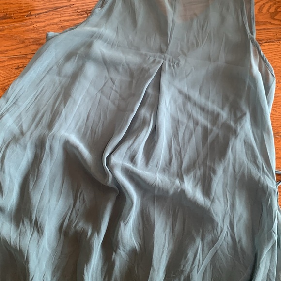 Monoreno for Anthropologie Sheer Tunic Tank Dress Women’s Blue Pockets Sz Large - Picture 12 of 12